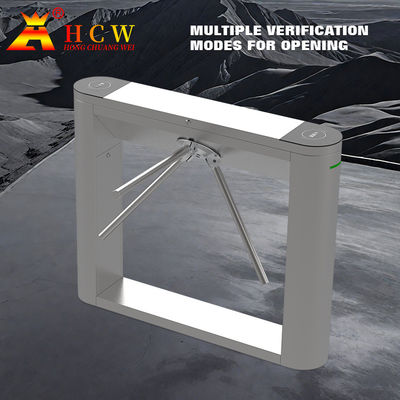 Supermarket Entrance Tripod Turnstile Gate 110V Stainless Steel