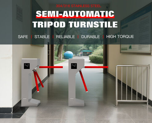304 Stainless Steel Tripod Turnstile Gate with Long Service Life and High Reliability for Access Control