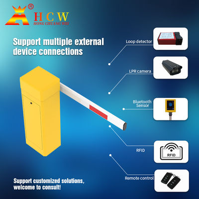 Adjustable 3-6s Electric Boom Barrier for Parking Lot Anti-Corrosion and Anti-Fading DC24V Motor Power 80W/120W AC220V±10% Power Supply