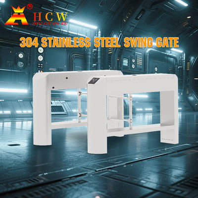 HCW Brushless Motor Otomatis Swing Barrier Turnstile 40W Untuk Pengelolaan Pejalan kaki