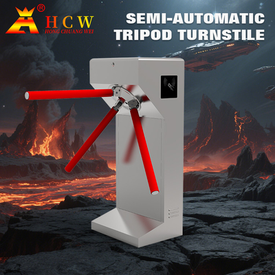 HCW AC220V  One Way Turnstile Semi Automatic Tripod Security Gates 30-35 Persons / Min