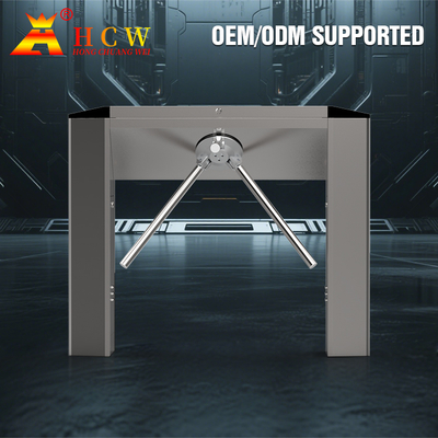 HCW 300-800mm Gate Length RFID Turnstile Gate Semi Automatic Pedestrian Security Gate