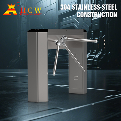 HCW 300-800mm Gate Length RFID Turnstile Gate Semi Automatic Pedestrian Security Gate