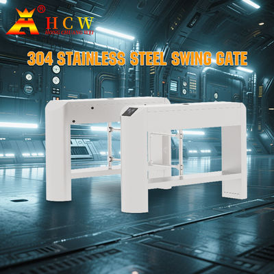 Pintu Putar Penghalang Ayun HCW IP44 40W Baja Tahan Karat 304 Pintu Putar Pejalan Kaki