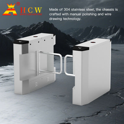 Swiping Card Speed Gate Turnstile Two Way Face Recognition Small Swing Turnstile Gate