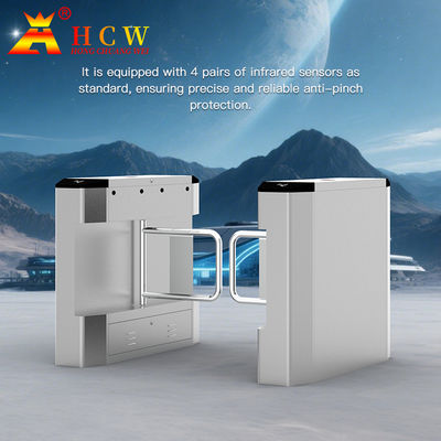 Swiping Card Speed Gate Turnstile Two Way Face Recognition Small Swing Turnstile Gate