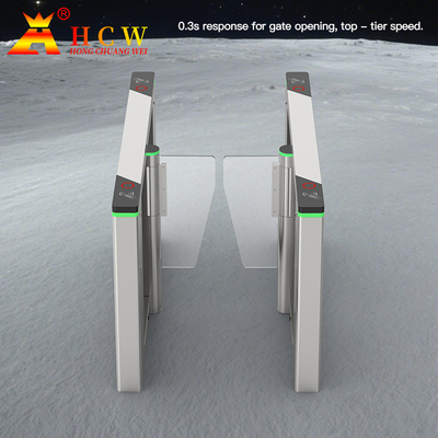 HCW Swing Barrier Turnstile Gerbang Otomatis Kontrol Akses Adjustable Anti Smashing Keamanan Kantor