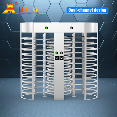 dobel Magnetik penuh tinggi Pintu putar Gerbang Pengenalan Wajah Biometrik RS485
