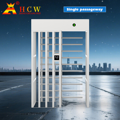 HCW Biometric Full Height Turnstile Gate Bi Directional 304SS Keamanan Dengan Sistem Kontrol Pejalan kaki