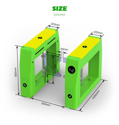 HCW Automatic Turnstile Gate with 600~750mm Passage Width 30~40 people/minute Throughput and 3 Million Trouble-Free Runs