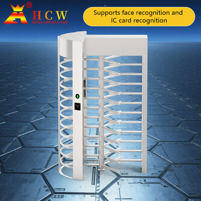 HCW 304 Stainless Steel Full Height Turnstile dengan 2400*1500*2300mm Dimensi dan 40 Orang/Menit Kecepatan Passage
