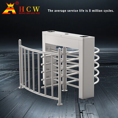 HCW Stainless Steel Full Height Turnstile with Programmable Control Power Off Unlocking and Durable Construction