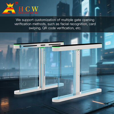 HCW Optical Barrier Turnstile Gate dengan 7-Pair Infrared Anti-Tailgating 40W DC Brushless Motor dan Sertifikasi ISO 9001/CE